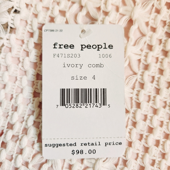 NWT Free People Boho Skirt Free People Crochet Lace Midi Vintage Hippie Skirt - Picture 12 of 16